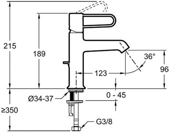 Смеситель для раковины Jacob Delafon Odeon Rive Gauche E21028-CP-CP Хром