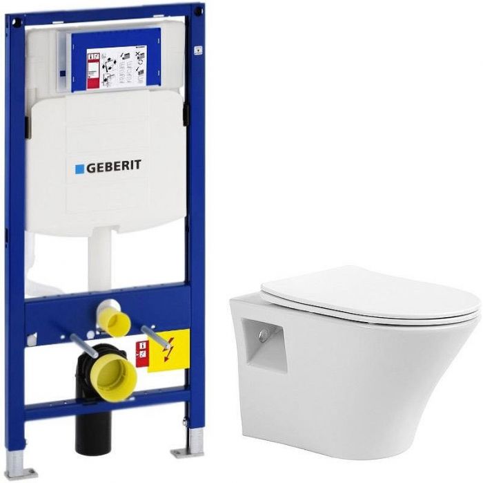 Комплект унитаза Avimano Promotion 1000080 с инсталляцией Geberit Duofix Sigma UP320 111.300.00.5 с сиденьем Микролифт