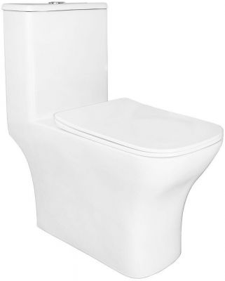 Унитаз биде Azario Teano AZ-8617B цвет Белый с сиденьем Микролифт