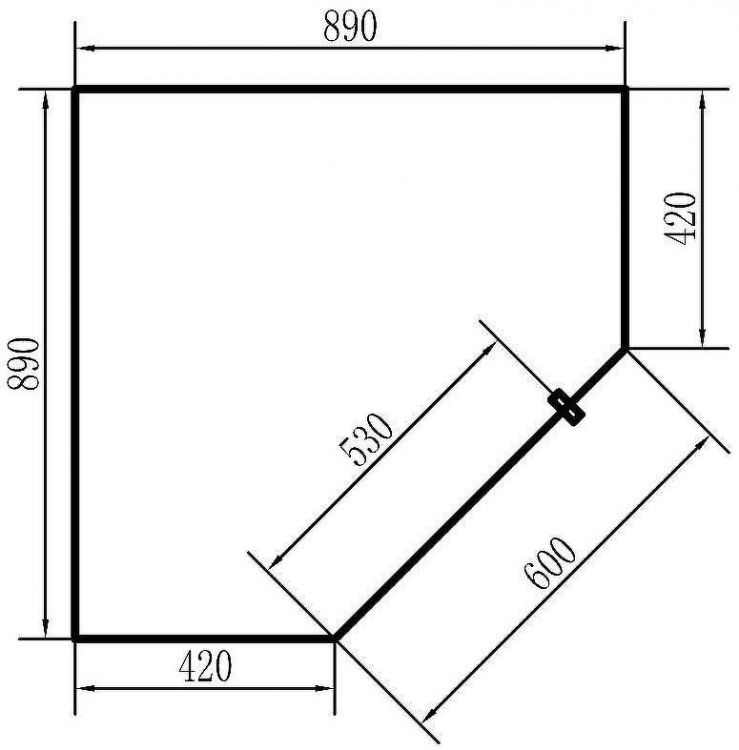Душевой уголок Berges Solo Т 90х90 061105 профиль Хром сильвер стекло прозрачное