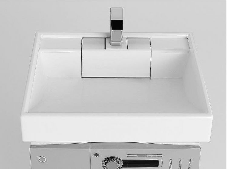 Раковина Aquaton Рейн 60 1A72103KRW010 на стиральную машину Белая Раковина Aquaton Рейн 60 1A72103KRW010 на стиральную машину Белая