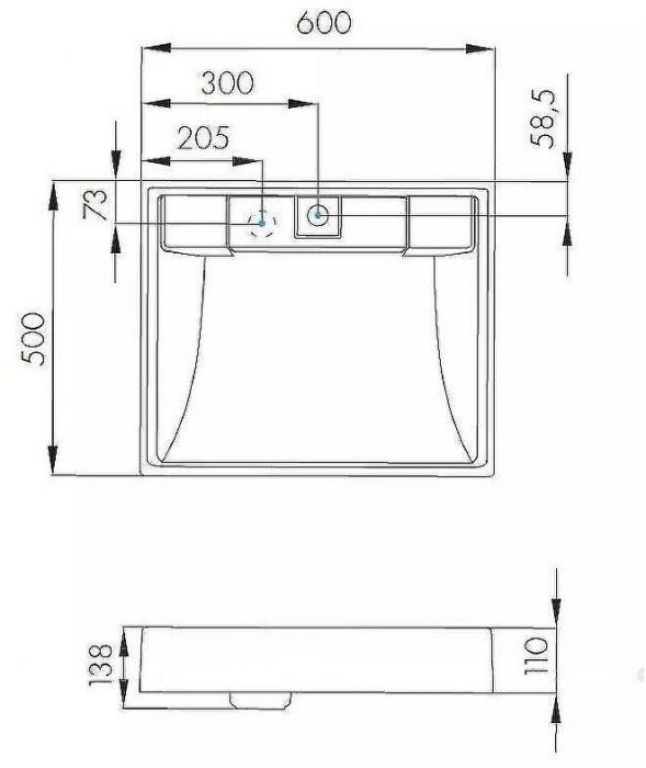 Раковина Aquaton Рейн 60 1A72103KRW010 на стиральную машину Белая