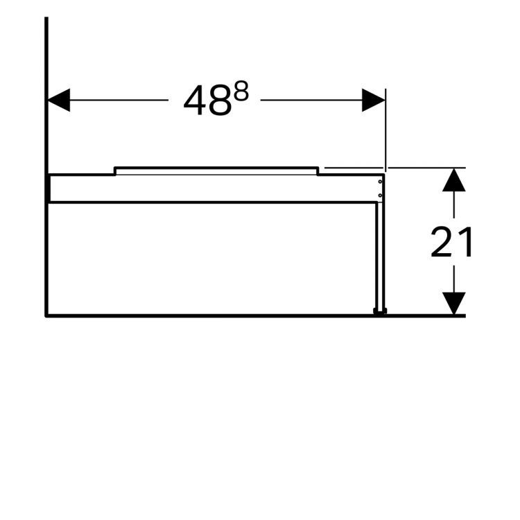 Ножки для шкафчика Geberit Citterio (2 шт.), цвет шампань