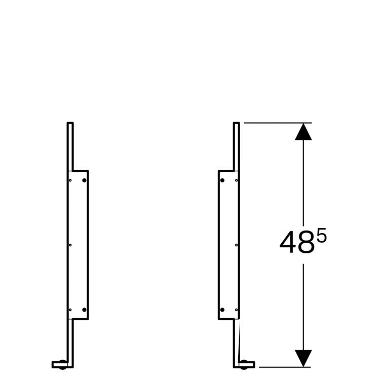 Ножки для шкафчика Geberit Citterio (2 шт.), цвет шампань