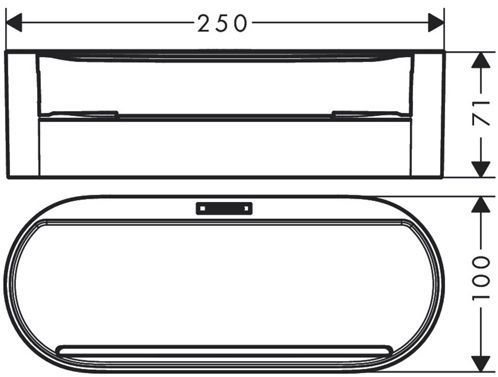 Hansgrohe WallStoris Корзина для хранения глубокая, цвет: матовый белый