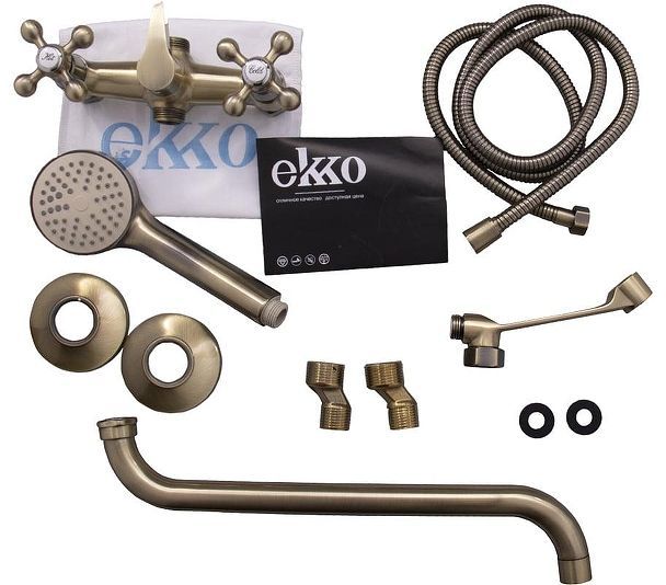 Смеситель для ванны Ekko E26019-4 универсальный цвет Бронза