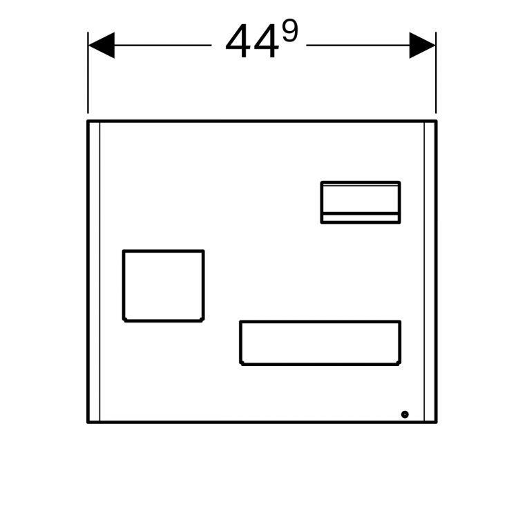 Комплект магнитной доски Geberit Acanto, 45x8, лавовый [500.649.JK.2]