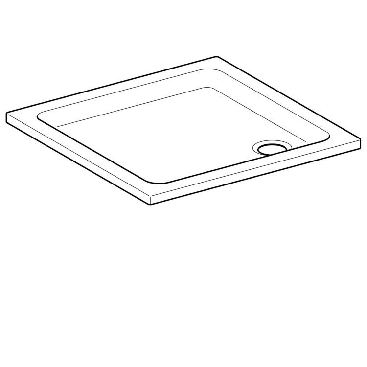 Душевой поддон Geberit Renova квадратный, 80х80 см [652280000]