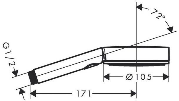 Hansgrohe Pulsify Ручной душ, 3jet, Activation, настенный, цвет: черный матовый