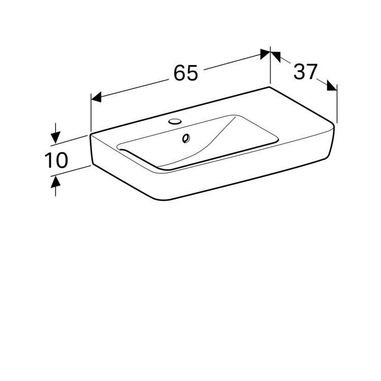 Раковина Geberit Renova Nr.1 Comprimo, 226165000 Раковина Geberit Renova Nr.1 Comprimo, 226165000