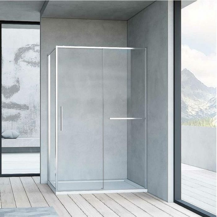Душевой уголок Vincea Slim Soft 110x90 VSR-1SS9011CL профиль Хром стекло прозрачное