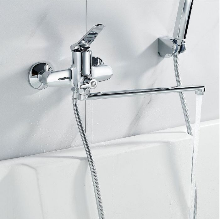 Смеситель для ванны Shevanik S6222 универсальный цвет Хром