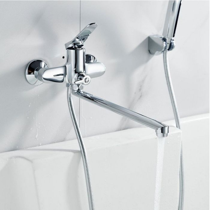 Смеситель для ванны Shevanik S6222 универсальный цвет Хром