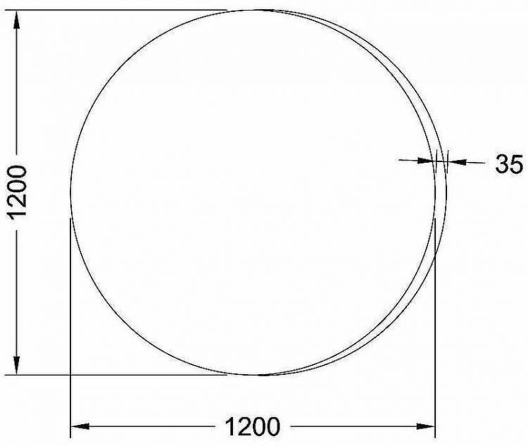 Зеркало SanVit Арт 120 zart120 с подсветкой с сенсорным выключателем и диммером