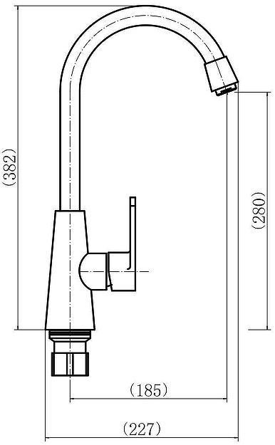 Смеситель для кухни Plstart PL4001-32 цвет Хром Мрамор