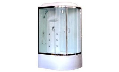 Душевая кабина Royal Bath RB 8120BK3-WT-CH (белое/прозрачное) левая