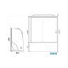 Душевая кабина Royal Bath RB 8120BK3-WT-CH (белое/прозрачное) левая