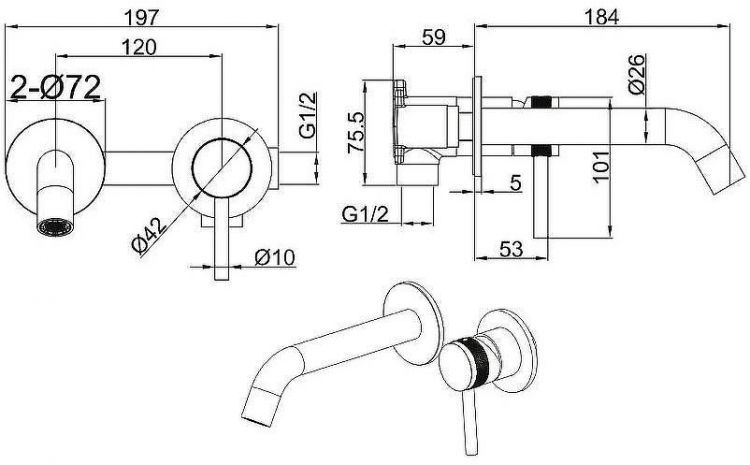 Смеситель для раковины Allen Brau Priority 5.31030-31 Черный матовый Смеситель для раковины Allen Brau Priority 5.31030-31 Черный матовый