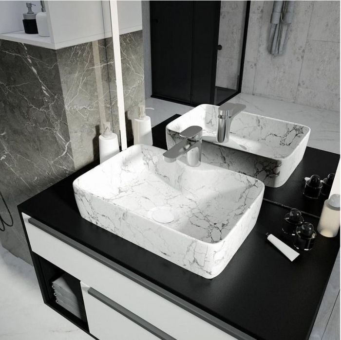 Раковина Maretti Umbria 48 UM13NS96-740MR цвет Белый мрамор