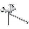 Hansgrohe Logis Однорычажный смеситель для ванны, с длинным изливом, цвет: хром
