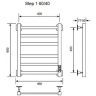 Электрический полотенцесушитель Ника Step-1 60/40 U Белый матовый