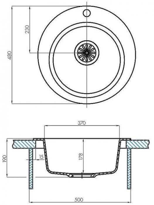 Кухонная мойка Aquaton Иверия 48 1A711032IV240 Жемчуг