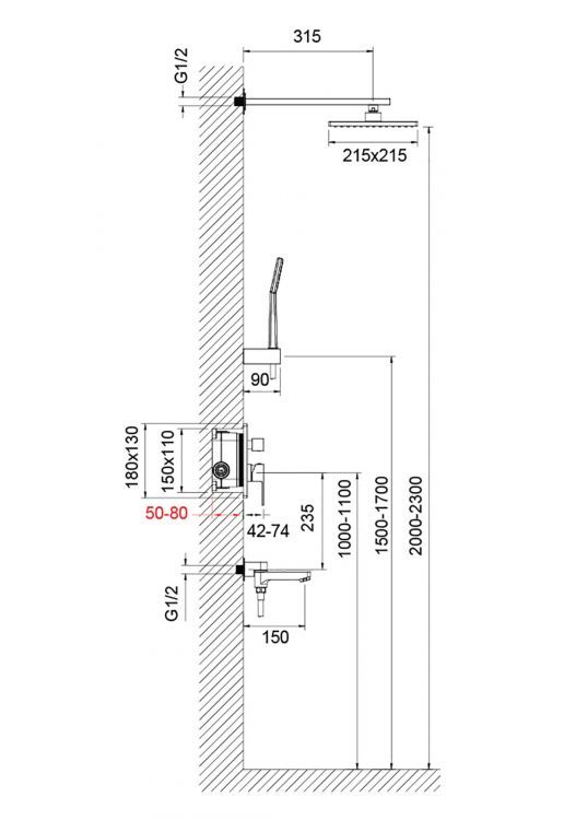 Душевая система встроенная Timo Selene SX-3069/03SM черный Душевая система встроенная Timo Selene SX-3069/03SM черный