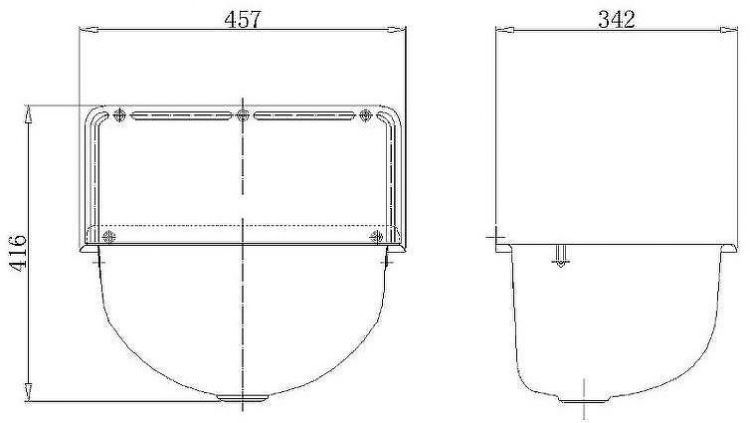 Раковина Nofer 46 13048.S Сатин