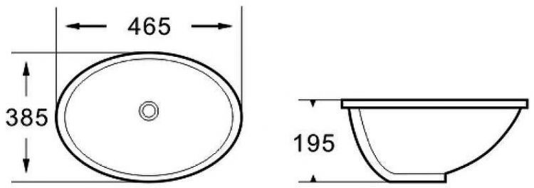 Раковина beWash 46 BK4638UC000 Белый глянец