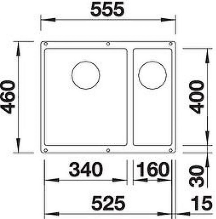 Кухонная мойка Blanco Subline 340/160-U L 523556 Серый беж