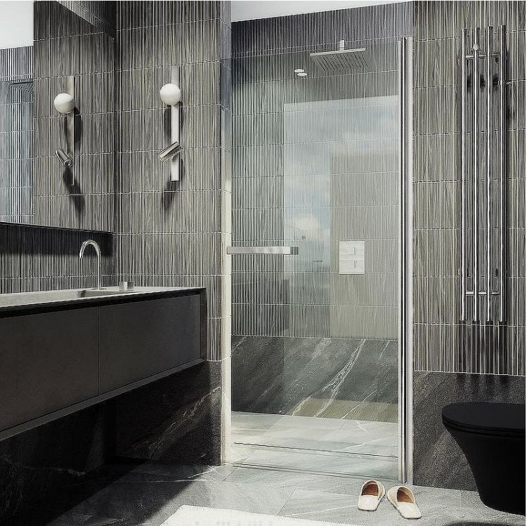 Душевая дверь Maybah Glass MGD-447-5 800x1980 на монопетле Хром матовый стекло прозрачное Душевая дверь Maybah Glass MGD-447-5 800x1980 на монопетле Хром матовый стекло прозрачное