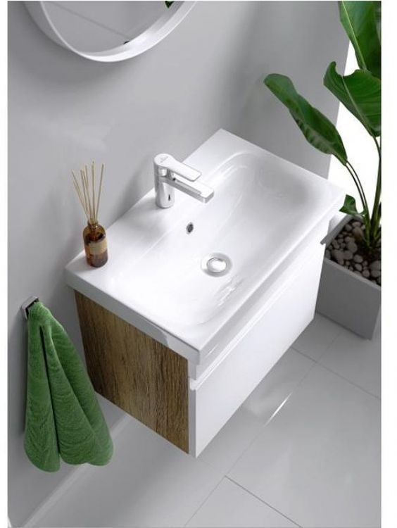 Тумба под раковину Aqwella Smart 50 SRT0105DB подвесная Дуб балтийский