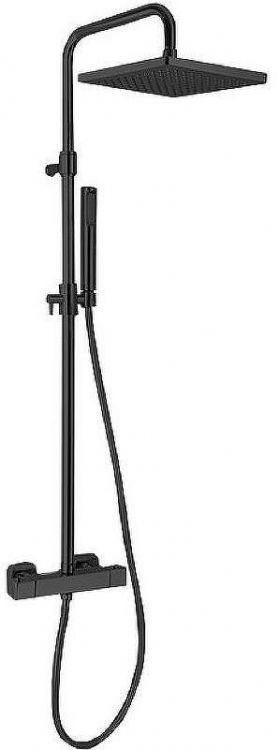 Душевая система Webert Pegaso PE980507560METAL с термостатом Черная матовая Душевая система Webert Pegaso PE980507560METAL с термостатом Черная матовая