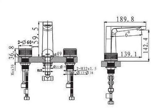 Смеситель для раковины Arrow AMP23868CP цвет Хром Смеситель для раковины Arrow AMP23868CP цвет Хром
