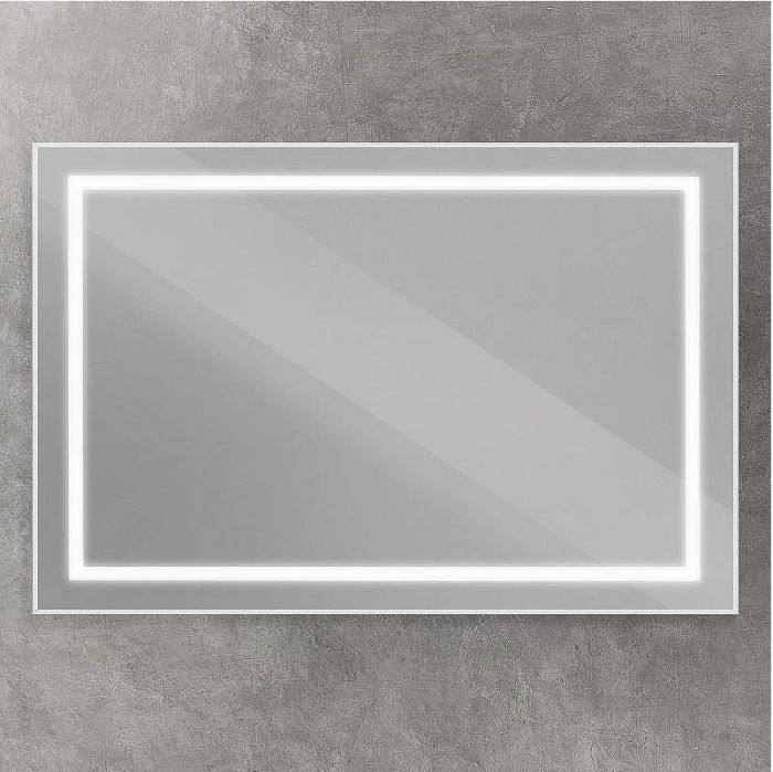 Зеркало BelBagno Kraft 120 SPC-KRAFT-1200-800-SENS-AL с подсветкой Сатин с сенсорным выключателем