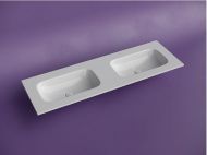 Раковина накладная мебельная CERAMICANOVA Grace прямоугольная , с двумя чашами без отверстий под смеситель, цвет белый, CN7022wx