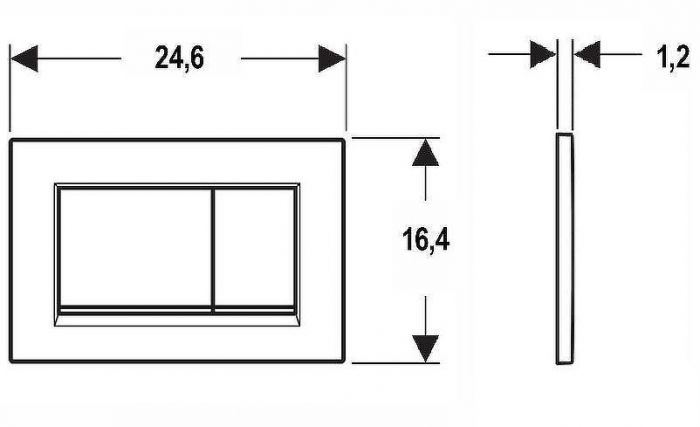 Клавиша смыва Geberit Sigma 30 115.883.16.1 Черный матовый