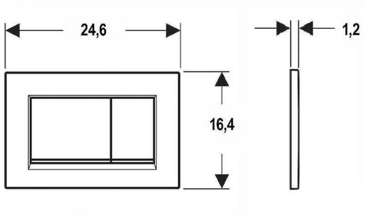 Клавиша смыва Geberit Sigma 30 115.883.16.1 Черный матовый Клавиша смыва Geberit Sigma 30 115.883.16.1 Черный матовый