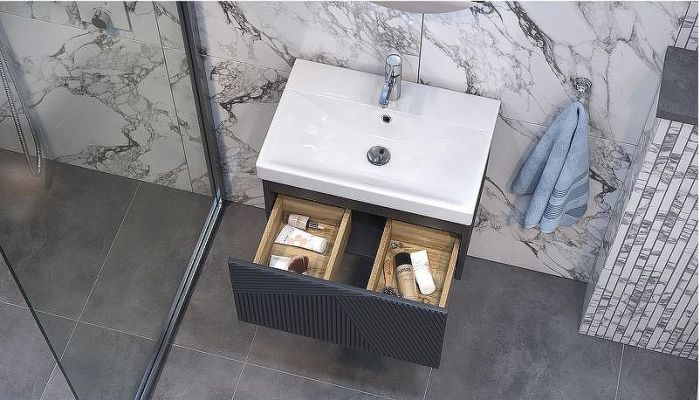 Тумба под раковину Velvex Edge 60 tp.EDG.9696.60.1Y подвесная Графит