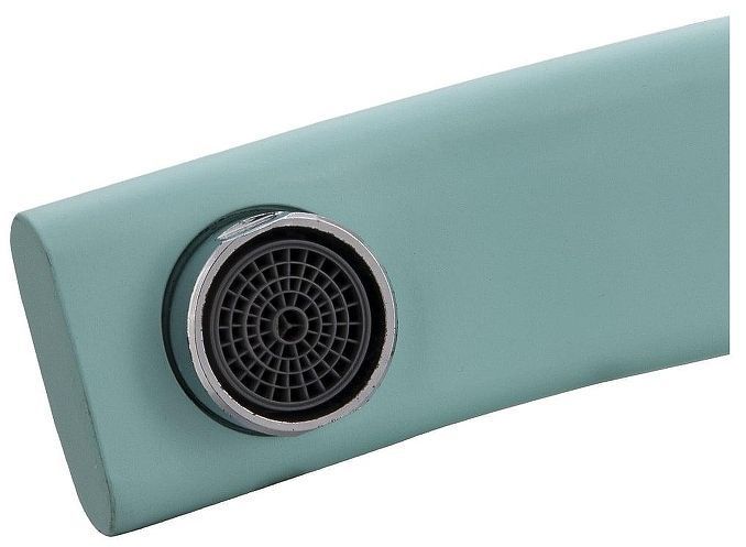 Смеситель для раковины Ekko E45303 цвет Хром Бирюзовый Смеситель для раковины Ekko E45303 цвет Хром Бирюзовый