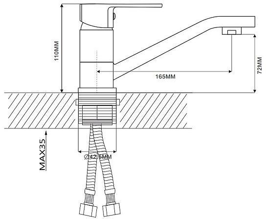 Смеситель для раковины Ekko E45303 цвет Хром Бирюзовый Смеситель для раковины Ekko E45303 цвет Хром Бирюзовый