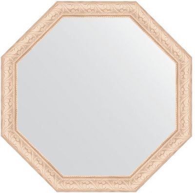 Зеркало Evoform Octagon 65х65 BY 3974 в багетной раме - Беленый дуб 57
