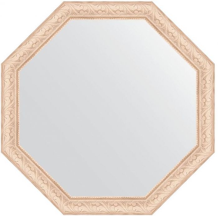 Зеркало Evoform Octagon 65х65 BY 3974 в багетной раме - Беленый дуб 57