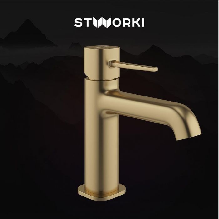 Смеситель для раковины STWORKI Эстерсунд S31010GM цвет Золото матовое