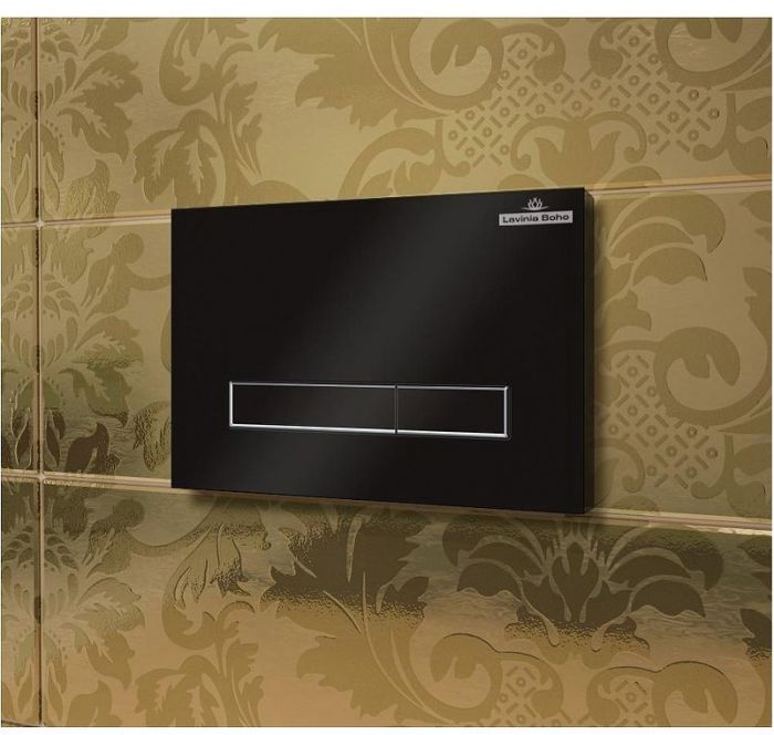 Клавиша смыва Lavinia Boho RelFix 3805003B цвет Черный глянцевый Хром