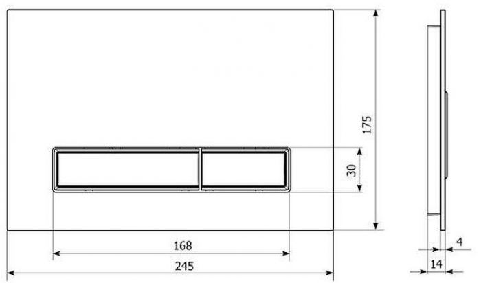 Клавиша смыва Lavinia Boho RelFix 3805003B цвет Черный глянцевый Хром