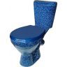 Унитаз компакт Rosa Элегант 4640021064702 Синий кракелюр с бачком и сиденьем