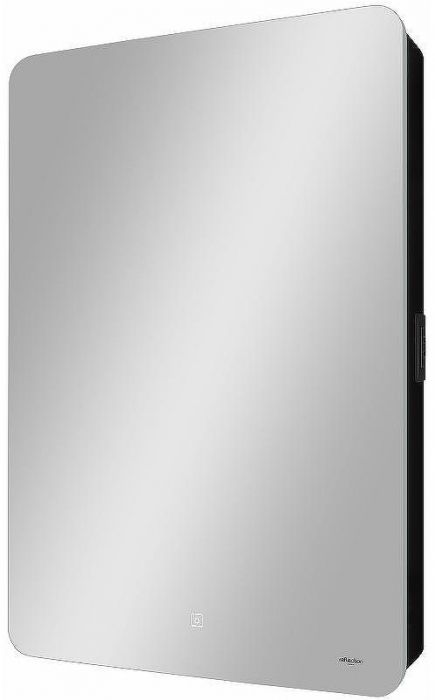 Зеркальный шкаф Reflexion Black 560х850 RF2001BL с подсветкой Черный матовый