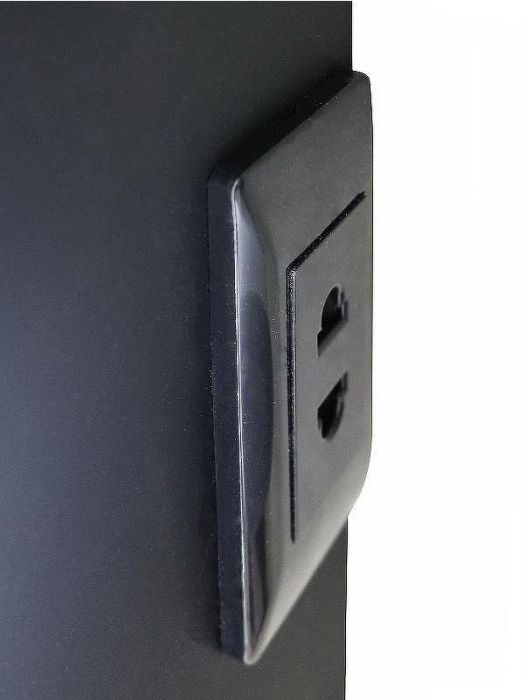 Зеркальный шкаф Reflexion Black 560х850 RF2001BL с подсветкой Черный матовый