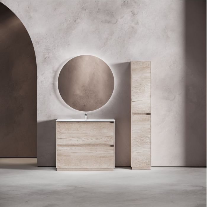 Тумба напольная под раковину SANCOS Libra Floor, дуб галифакс натуральный 990х450х840 мм, LB100FEG